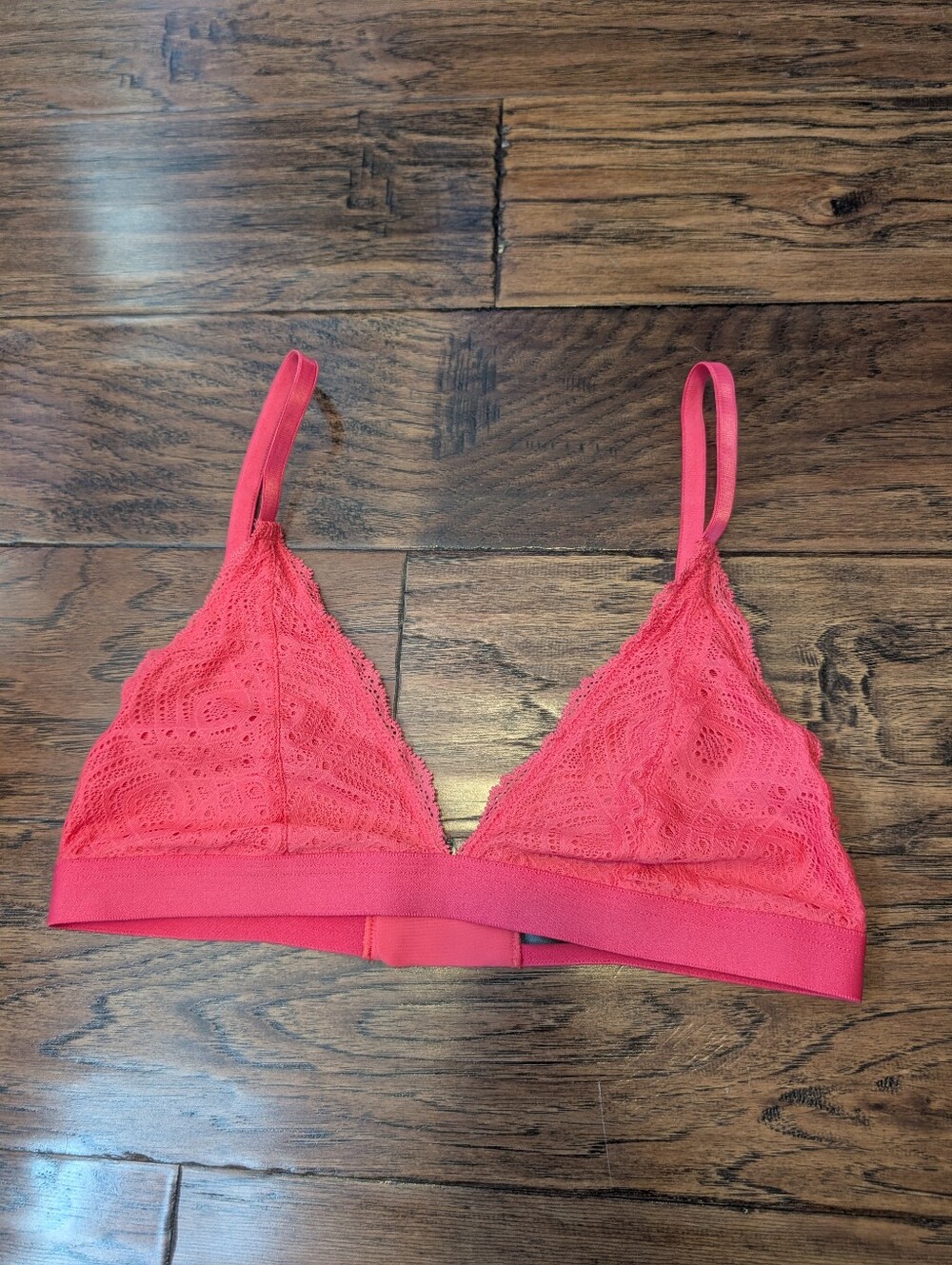 Pepper Bright Pink Lace Bralette Size Small